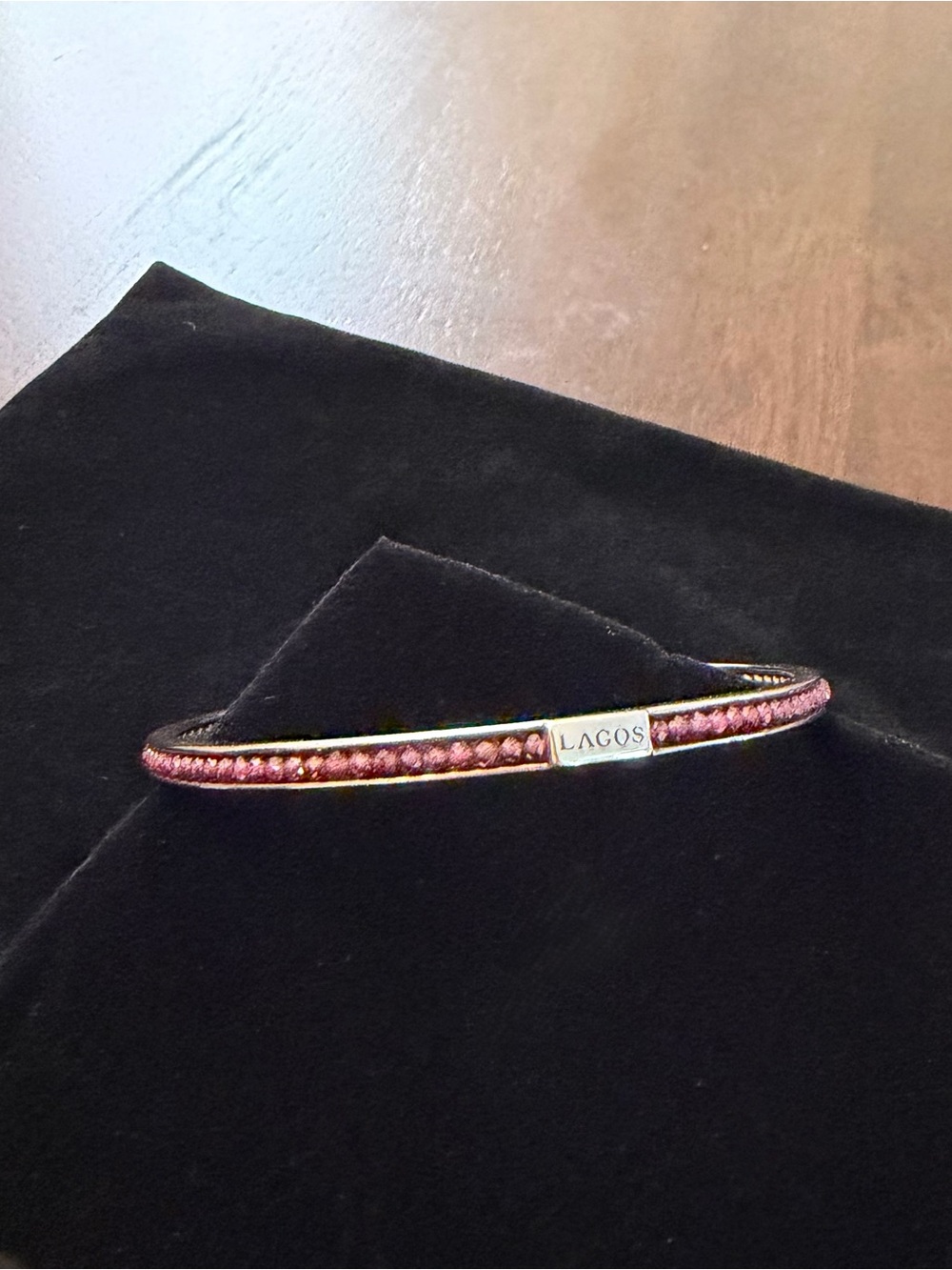 LAGOS Garnet Sterling Silver Bangle